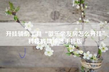 开挂辅助工具“微乐亲友房怎么开挂”科技辅助神器手机版