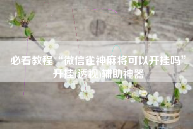 必看教程“微信雀神麻将可以开挂吗	”开挂(透视)辅助神器