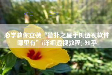 必学教你安装“德扑之星手机透视软件哪里有”(详细透视教程)-知乎