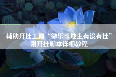 辅助开挂工具“微乐斗地主有没有挂”附开挂脚本详细教程