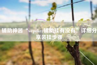辅助神器“wepoker辅助挂有没有”详细分享装挂步骤
