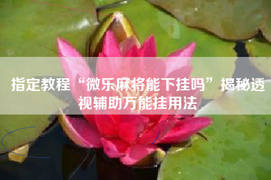 指定教程“微乐麻将能下挂吗”揭秘透视辅助万能挂用法