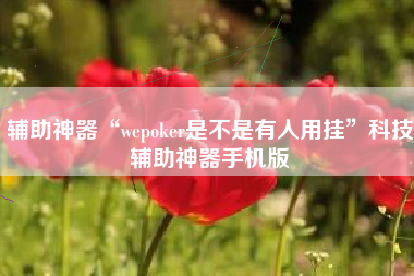 辅助神器“wepoker是不是有人用挂”科技辅助神器手机版