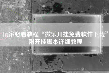 玩家必看教程“微乐开挂免费软件下载”附开挂脚本详细教程