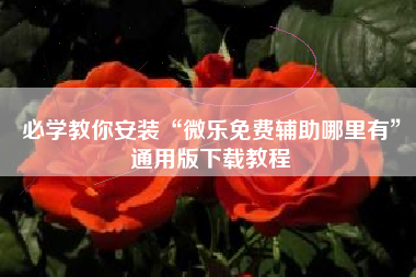 必学教你安装“微乐免费辅助哪里有	”通用版下载教程